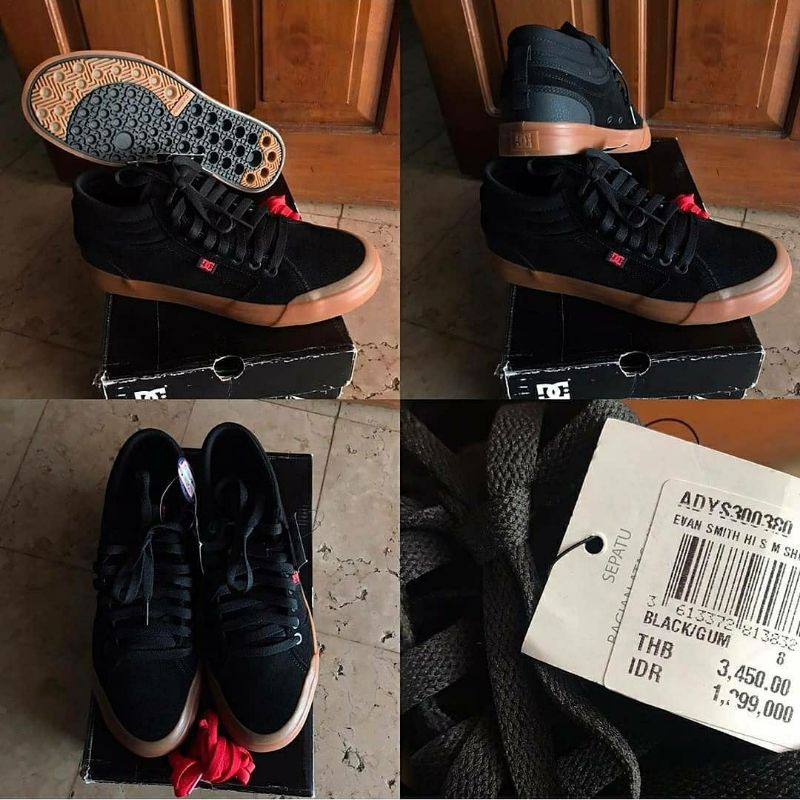 Sepatu DC Evan Smith HI S Black Gum Original