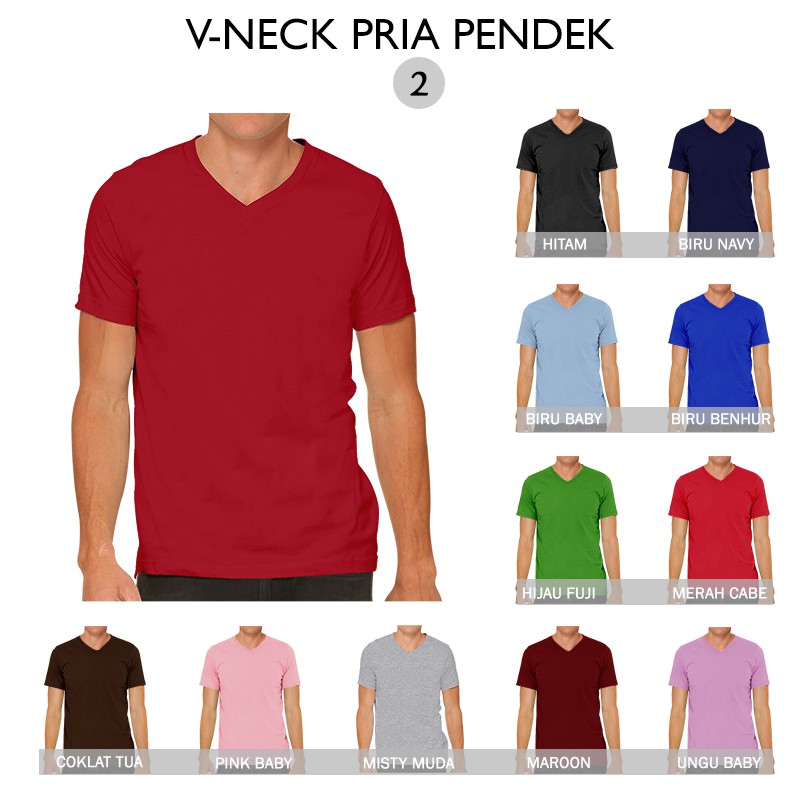 24S XL XXL KAOS  V NECK COWOK VNECK PRIA  MURAH  GROSIR 