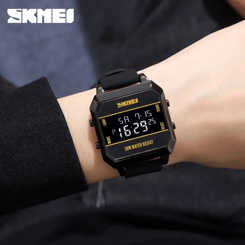 SKMEI 1848 Jam Tangan Pria Wanita Digital Chronograph Sport Watch Dual Time Anti Air Tali Rubber WATCHKITE WKOS