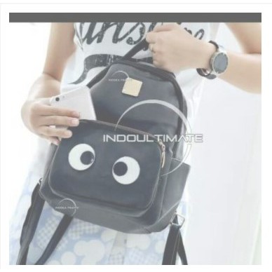 Ultimate Tas Ransel Wanita JN-3500 - Black / Tas Cewek Backpack Korea Import Batam Murah Branded