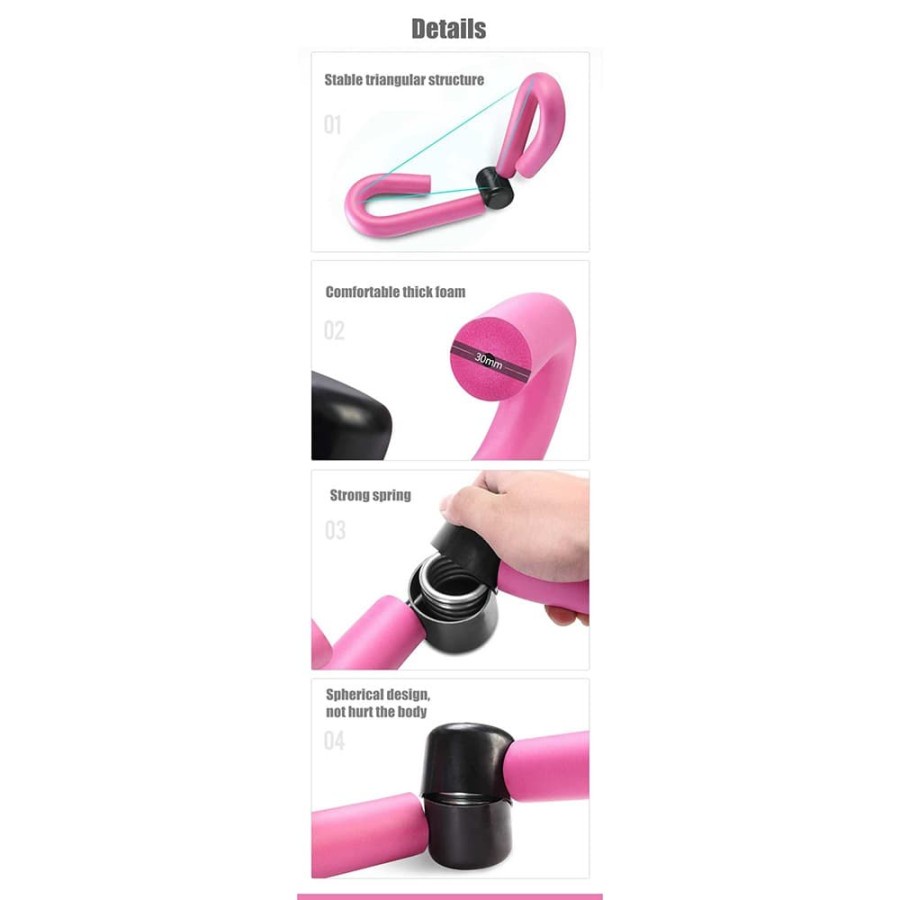 Alat Fitness Otot Paha Kaki Tangan Leg Thigh Waist Arm Muscle Trainer - Pink