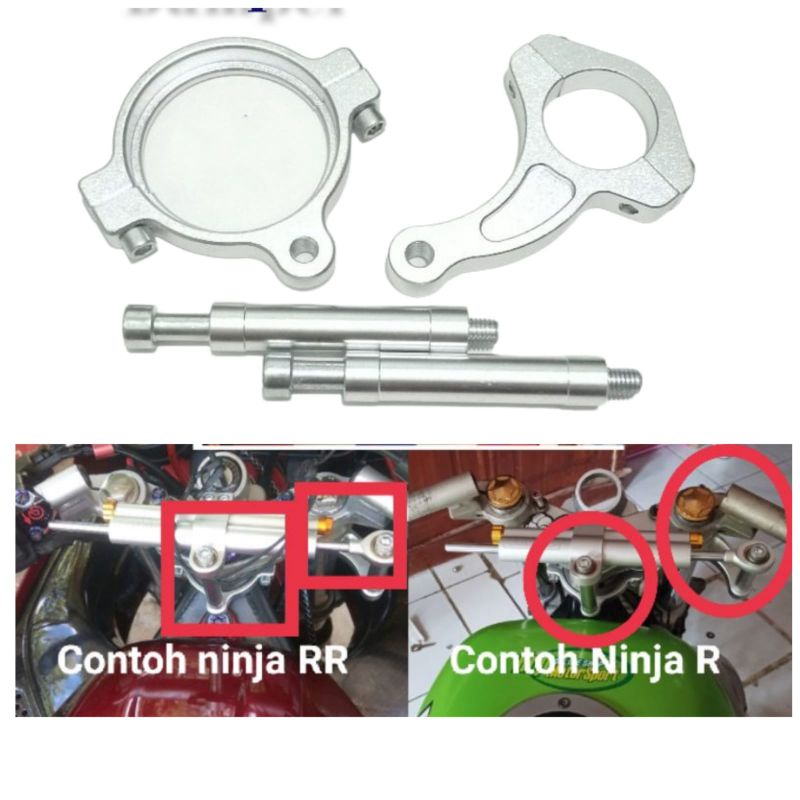 Breket Steering Dumper Breket Stang Breket Stabiliser Stang Ninja 150 R Ninja 150 RR New ANTSHOOP