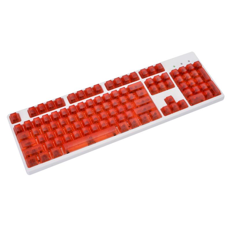 104ABS Tanpa Terukir Keyboard Mekanik Keycaps Lampu Penuh R4 Hitam Merah Kabut Transparan Putih Biru Ungu Cherry Axis Keyboard Mekanik Keycaps