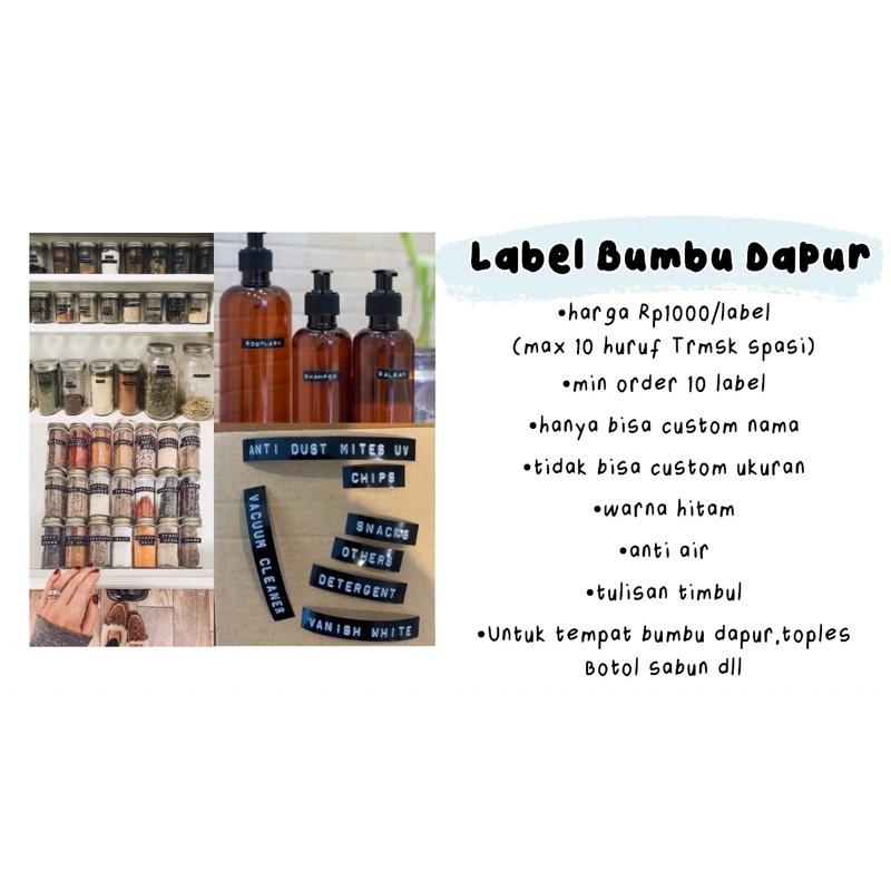 LABEL BUMBU DAPUR MURAH | STICKER BUMBU | STICKER TOPLES | LABEL CUSTOM