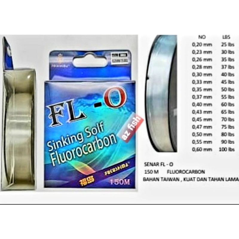 senar pancing FUKUSHIMA FL-0  fluorocarbon singking solf