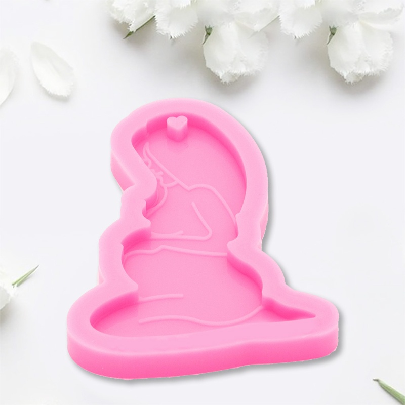 SIY  3 Pcs/Set Epoxy Resin Mold Thanksgiving Theme Pregnant Women Keychain Casting Silicone Mould DIY Crafts Plaster Soap Jewelry Pendant Making Tool