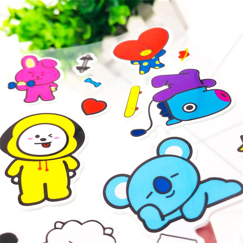 Stiker Dinding Bahan Tahan Air Gambar Kartun chimmy shooky untuk Dekorasi Kamar Anak