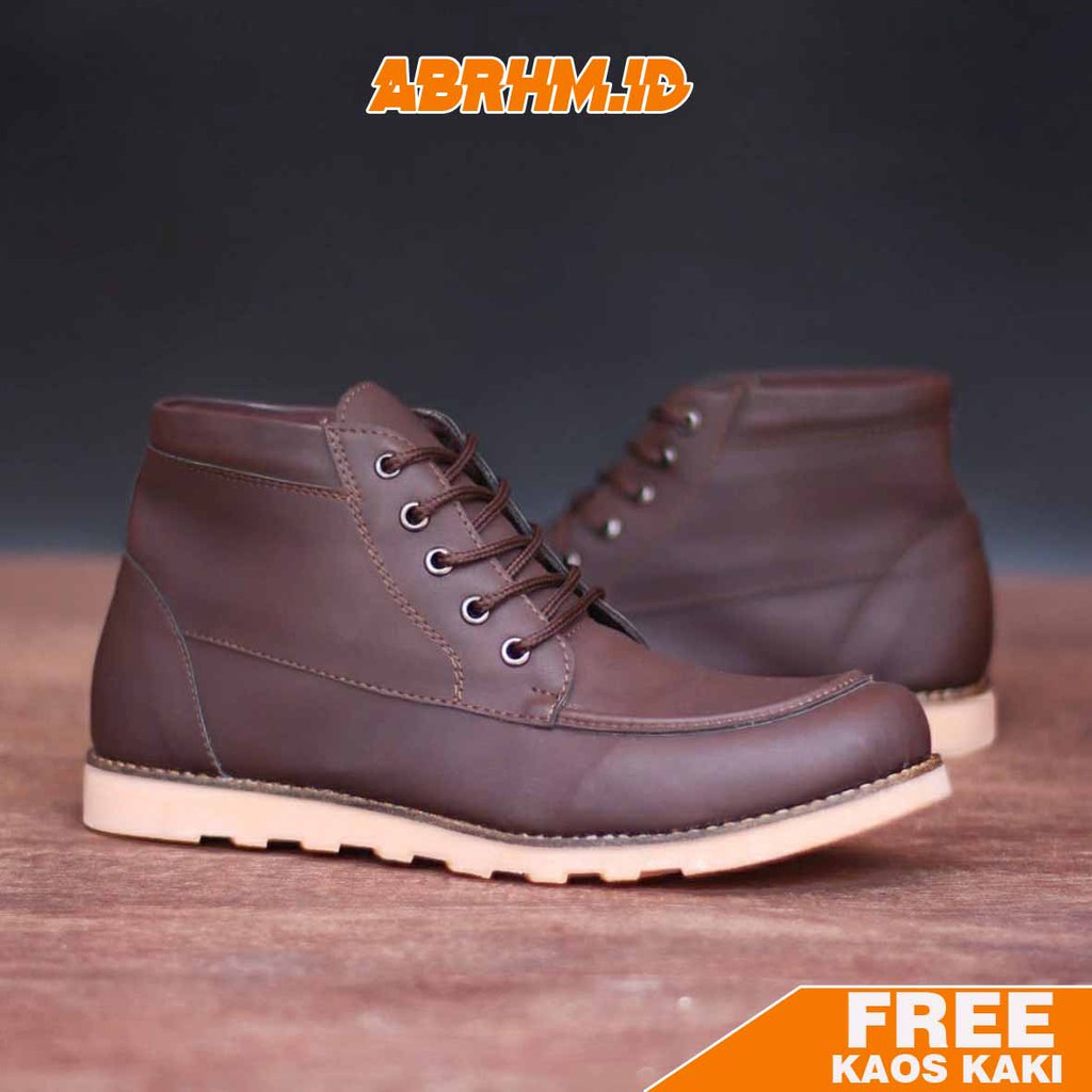 ABRHM X MUJIN Sepatu Boot Pria Boots Touring Casual Kulit syntetic Non Safety  Sepatu Pria Casual