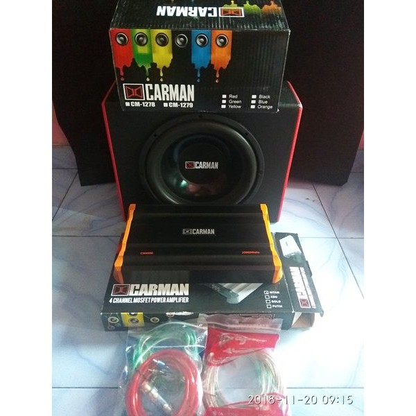Terbaru           FULLSET SUBWOFER CARMAN 12.IN DABEL COIL 400.WATT