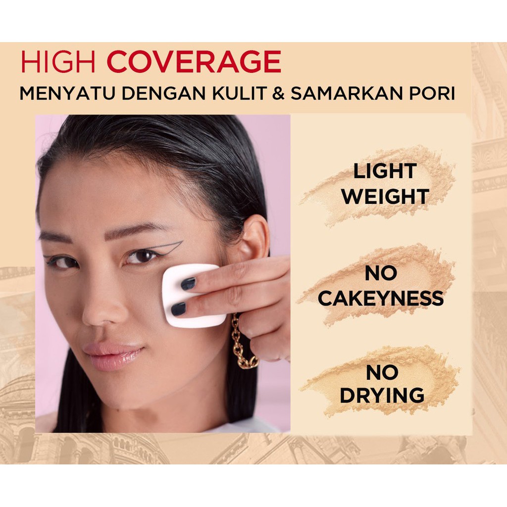 TERBARU Loreal Infallible Oil Killer High Coverage Powder SPF 32 PA+++ Bedak Padat