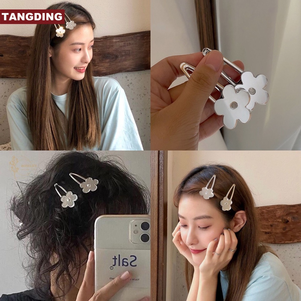 1pc Jepit Rambut Bentuk Bunga Bahan Akrilik Untuk Wanita