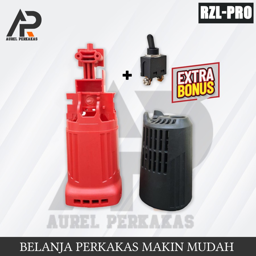 Body Gerinda Maktec MT91a/MT90 (Saklar Belakang) + Bonus Saklar/ Casing