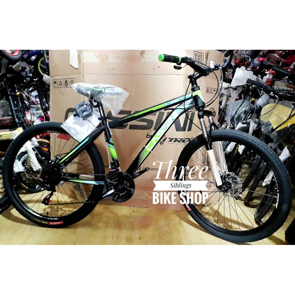SEPEDA GUNUNG MTB CASSINI by TREX T-300 26 INCH 21 SPEED - HIJAU BIRU