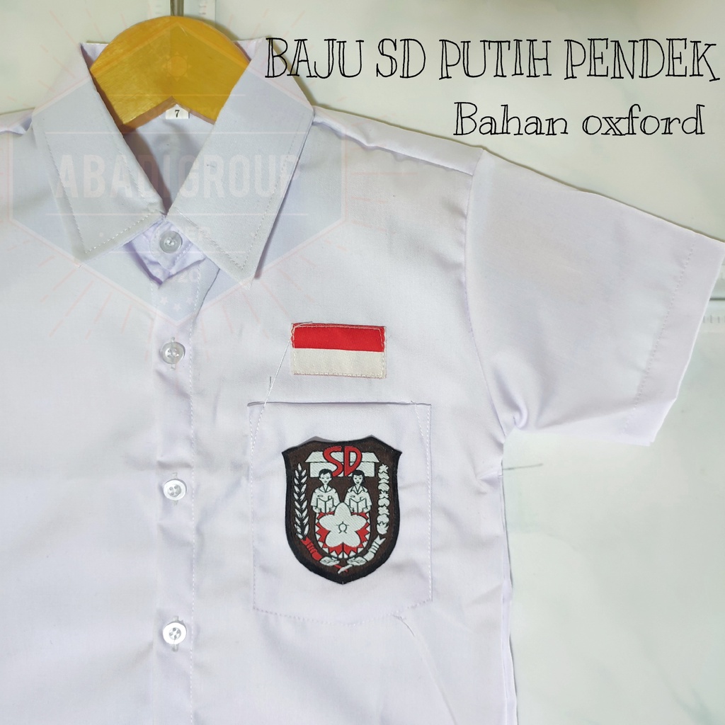 baju seragam sekolah putih SD pendek cewe cowo kelas 1-6