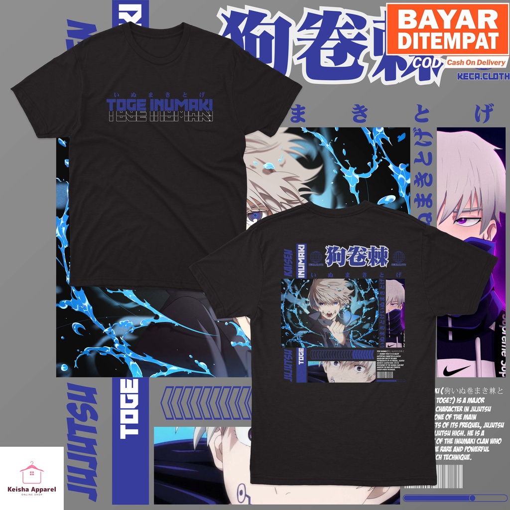 KAOS BAJU ANIME JUJUTSU KAISEN TOGE INUMAKI KAOS TOGE INUMAKI PRIA WANITA