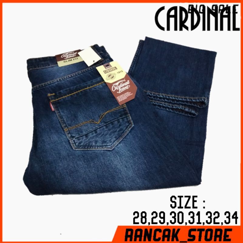 celana jeans cardinal original / jeans standar pria CARDINAL / CELANA PANJANG PRIA TERLARIS