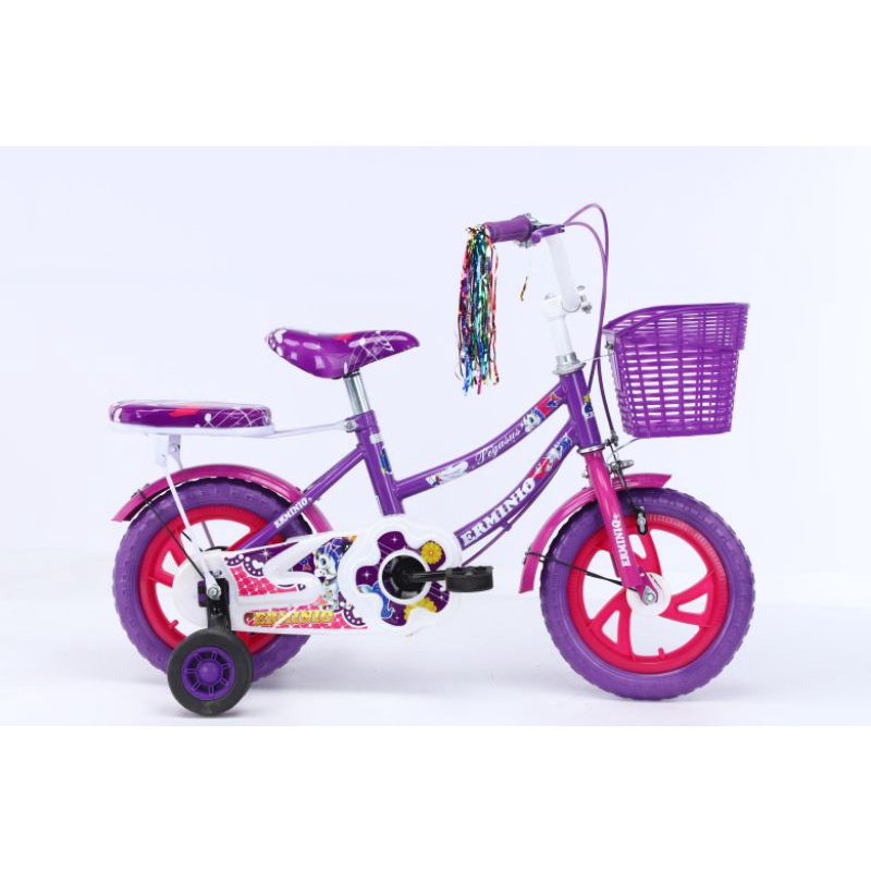 Sepeda Mini Eva Busa Anti Kempes 12&quot;anak 2 sd 4 tahun(Bell bonus ) GIRL Gambar Sesuai dipajang