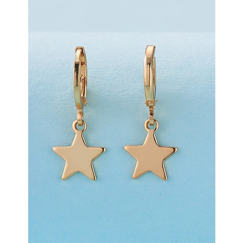 LRC Anting Tusuk Fashion Gold Five-pointed Star W72210