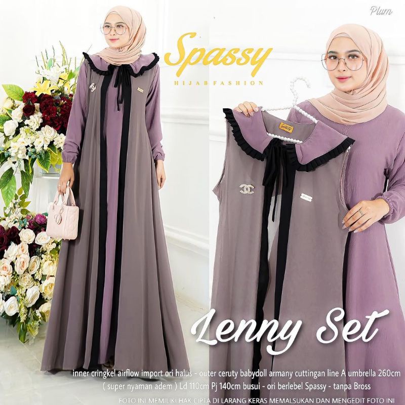 𝐁𝐢𝐬𝐚 𝐂𝐎𝐃 | Lenny Set GAMIS 2 iN 1 TERBARU Gamis HARIAN Gamis KONDANGAN