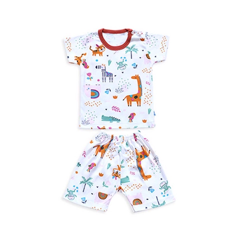 Baju Bayi Setelan Pendek - Joel Tropical Land Short Sleeve