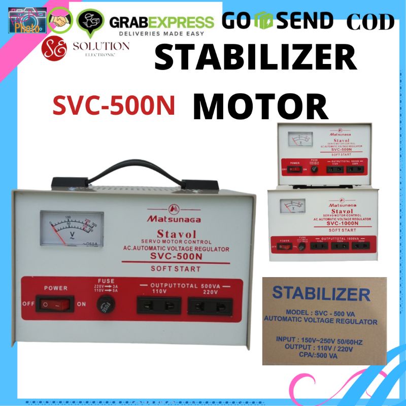 MATSUNAGA Stabilizer Listrik SVC 500N Stavol Listrik Matsunaga 500W