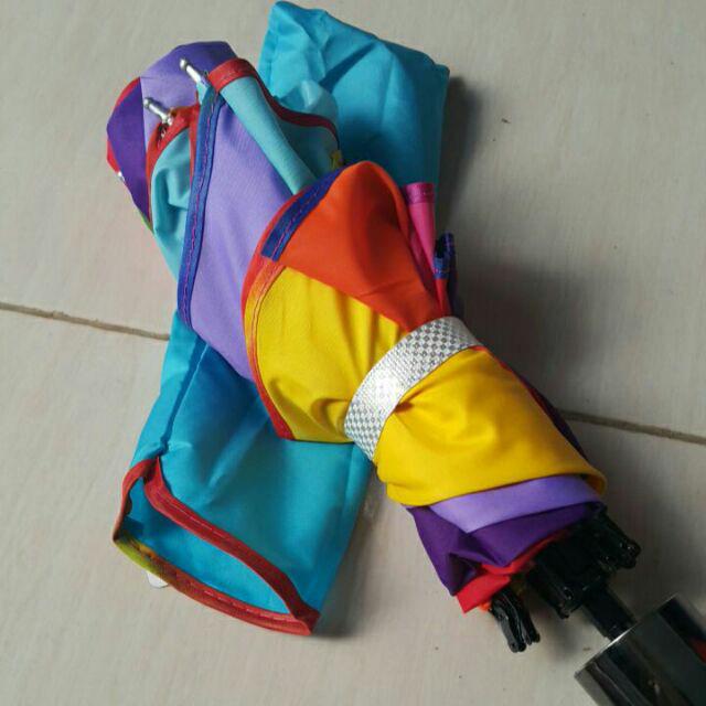 Payung Lipat Pelangi Rainbow 8 Jari Magic Umbrella Grade A | Free Bubble Wrap
