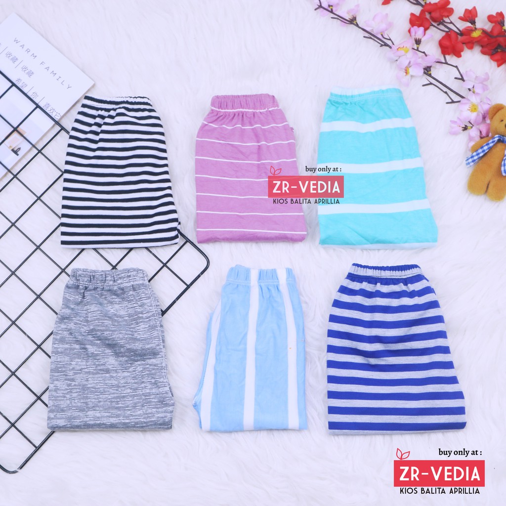 Legging Salur  3-4 Tahun / Celana Panjang Anak Perempuan Legging Pants Cewek Grosir Murah Stripe