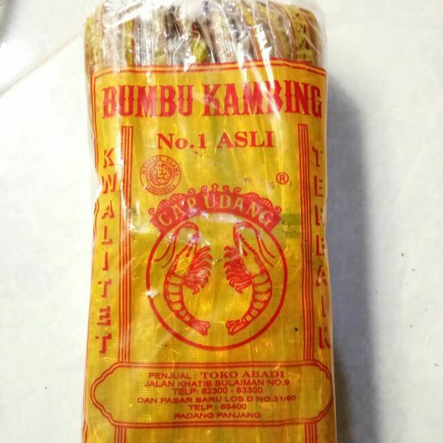 

Bumbu kambing cap udang sachet dalam 1 pak