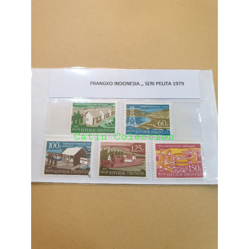 

Perangko Indonesia Seri Pelita tahun 1979 set komplit isi 5pcs kondisi baru mint