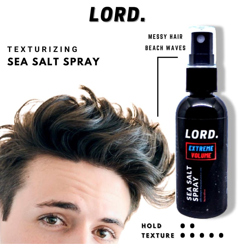 Lord Hair Spray Rambut Mist Texturizing Sea Salt Spray Haircare Pria Wanita Messy Hair Beach Waves