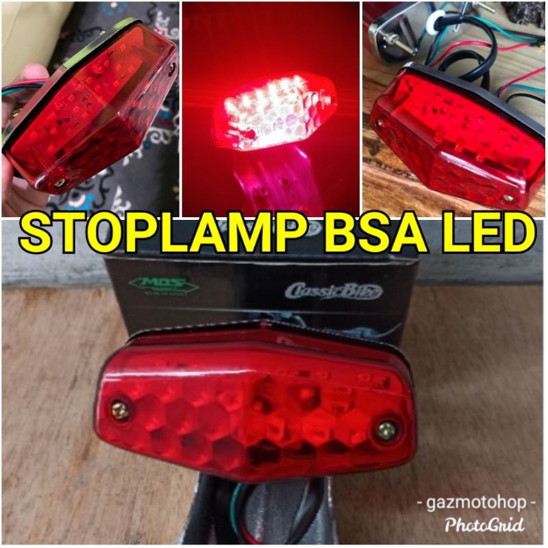 Stoplamp CB BSA LED Kotak Lampu Stop Kodok Belakang CB Glatik HEREX