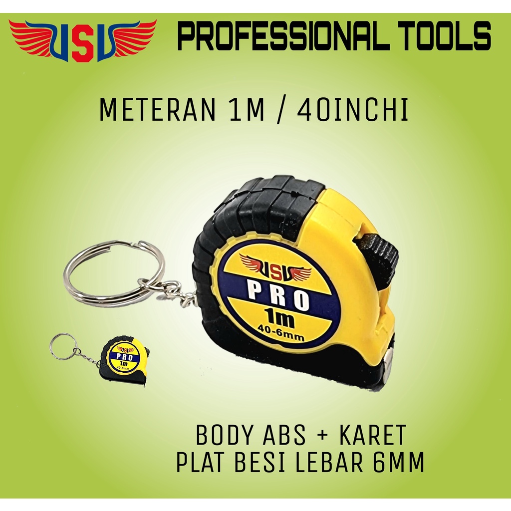 VSV Meteran mini Meteran 1m Measuring tape 40inch Gantungan Kunci