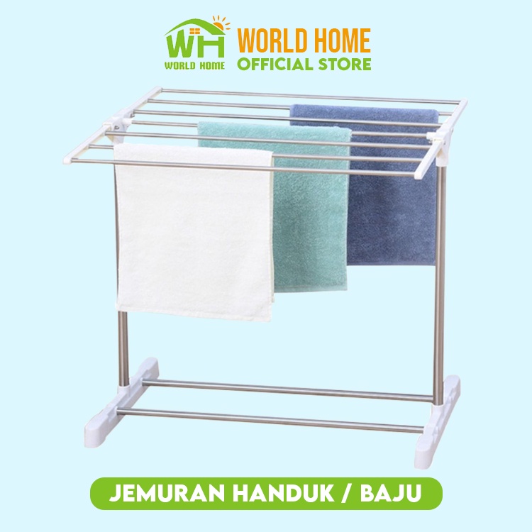 Rak Jemuran Handuk Stainlees Gantungan Handuk Serbaguna Jemuran Serbaguna Portable