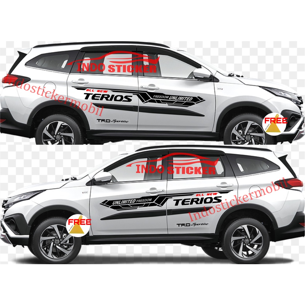 STICKER STIKER MOBIL ALL NEW TERIOS STICKER LIST STRIPE MOBIL DAIHATSU TERIOS