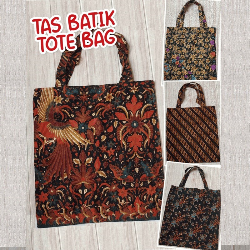 Tas Batik Tote bag / Tas souvenir go green Bag / Tas belanja Kain batik (Kualitas Sangat Bagus)