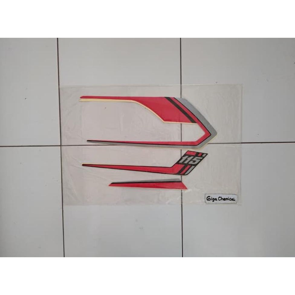 Variasi Striping Sticker Yamaha Rx Special 1988 1989 Hitam Lis Merah