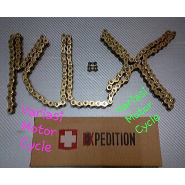 Rantai motor 428H-140L expedition gold / rantai motor expedition gold