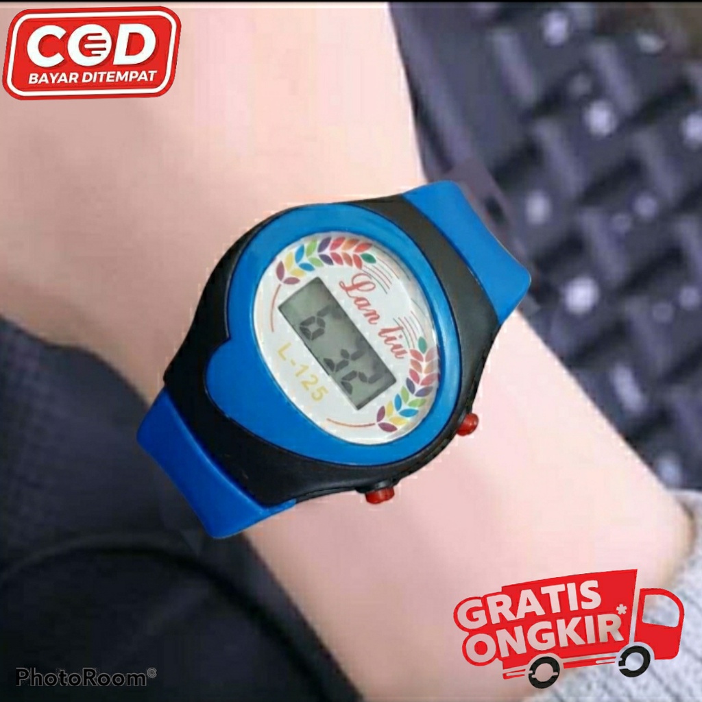 JAM TANGAN ANALOG CASUAL SIMPLE MINIMALIS KEREN UNISEX ANAK REMAJA COLOURFULL TALI KARET / BISA COD