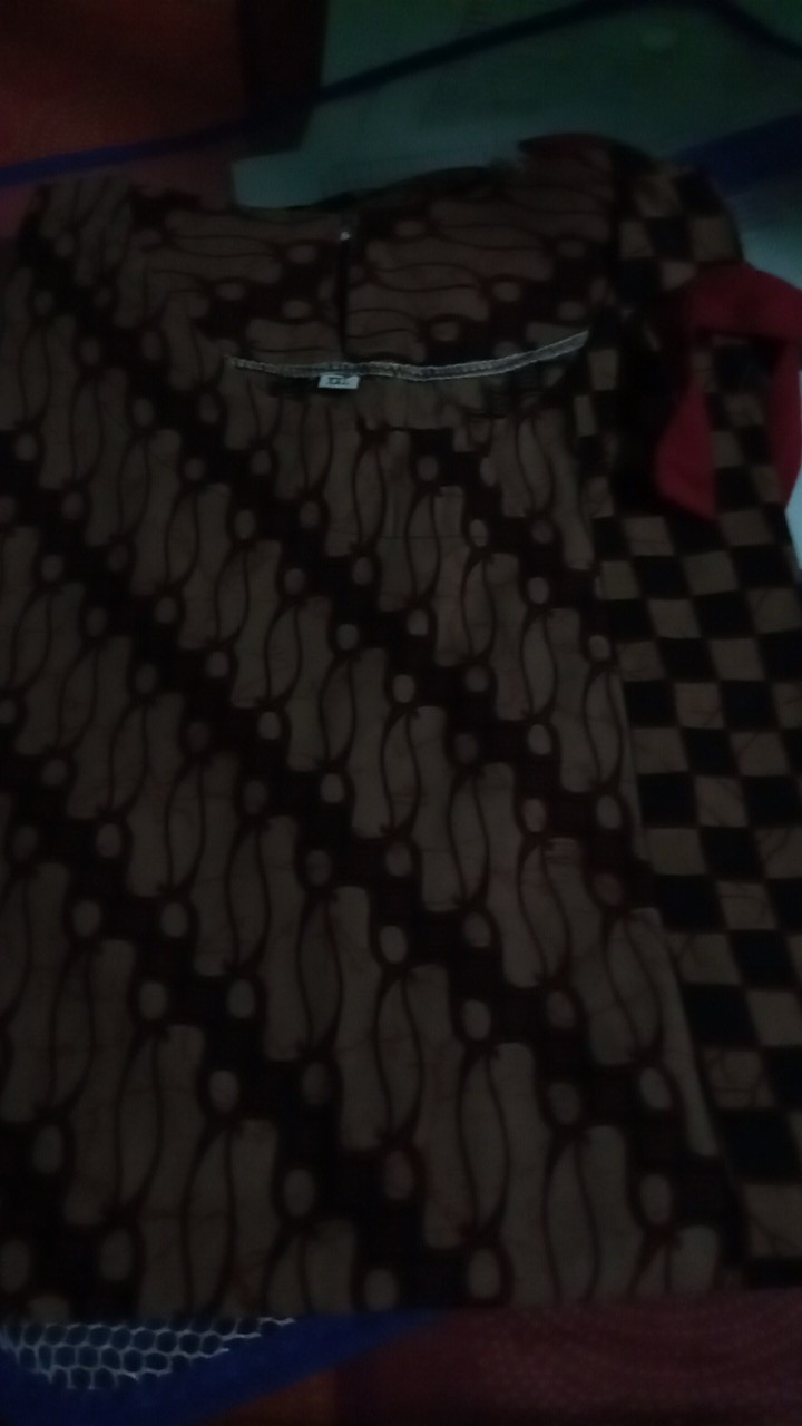 Tey-17 Batik Wanita Asj Sa Hrb026 Kenongo Kemeja Tosca Pendek