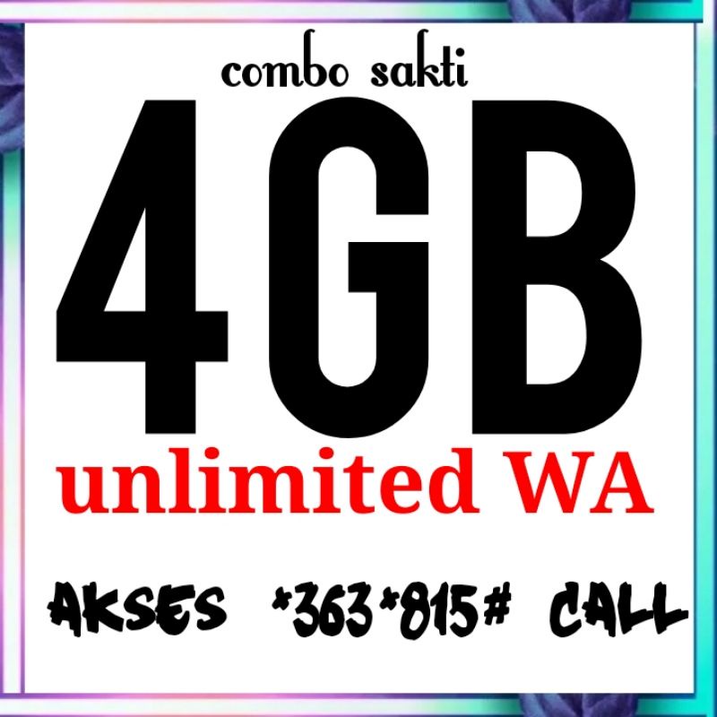 KARTU SAKTI UNLIMITED WA  *363*815# TELKOMSEL