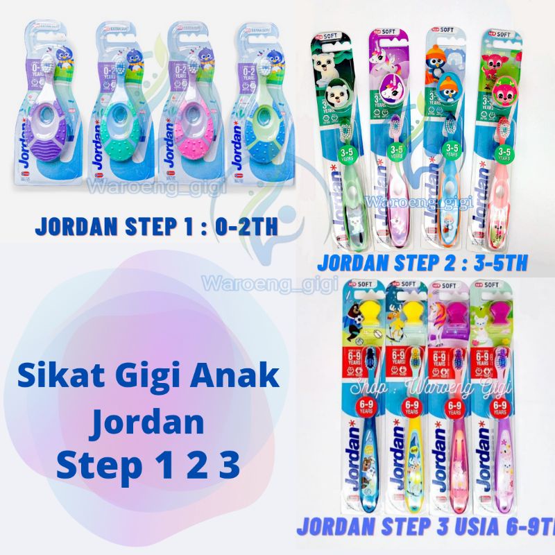 Sikat Gigi Anak Jordan Kids Toothbrush Step 123 1 2 3