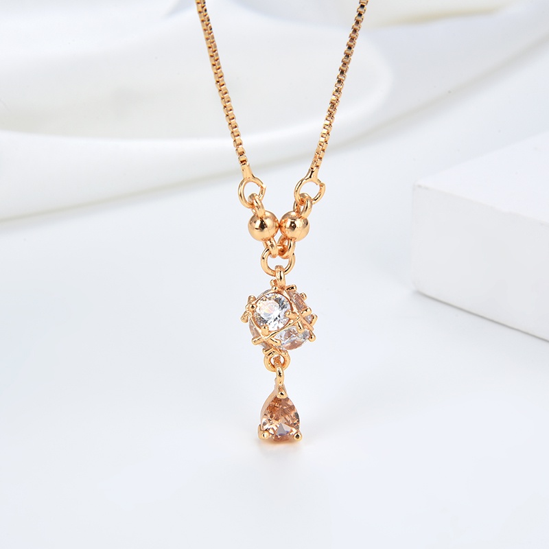 kalung titanium wanita emas muda model korea murah anti karat panjang asli silver nama selamanya 96n