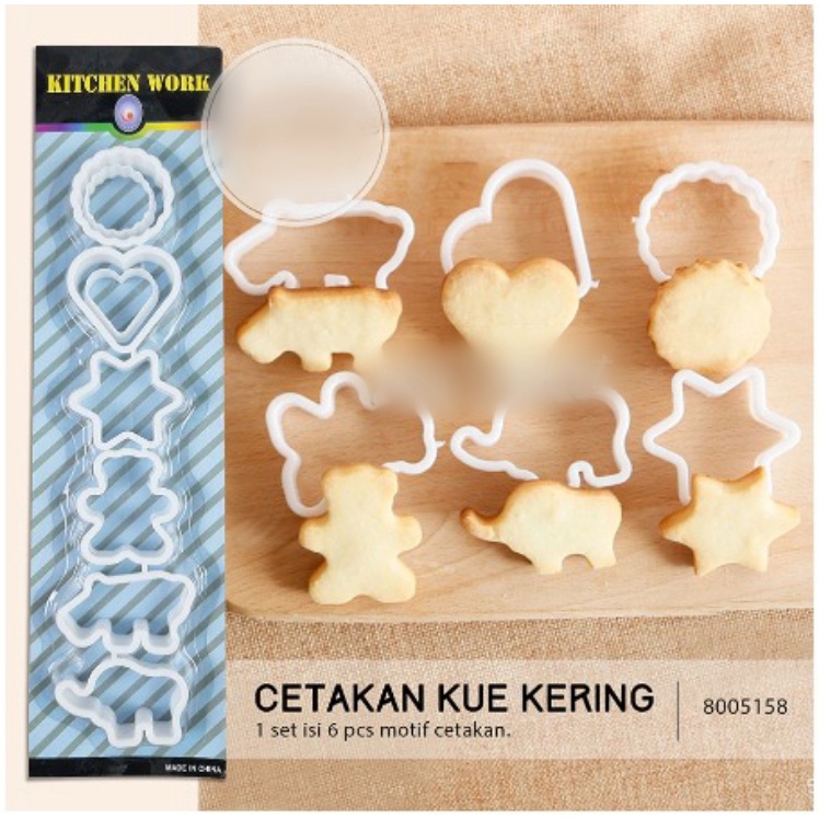 Set Isi 6 Cetakan Kue Kering Cookie Cutter Biskuit Cetakan Kue Kering Set Cetakan Roti Isi 6 Aneka Bentuk Lucu Cetakan Roti Tawar Serbaguna Cetakan Fondant