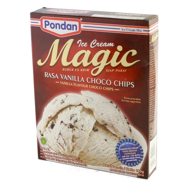 

PONDAN Magic Ice Cream Vanilla Choco Chips 160g - Bubuk Es Krim Instan