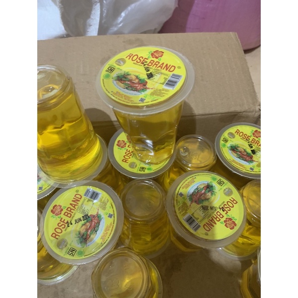 minyak rose brand gelas