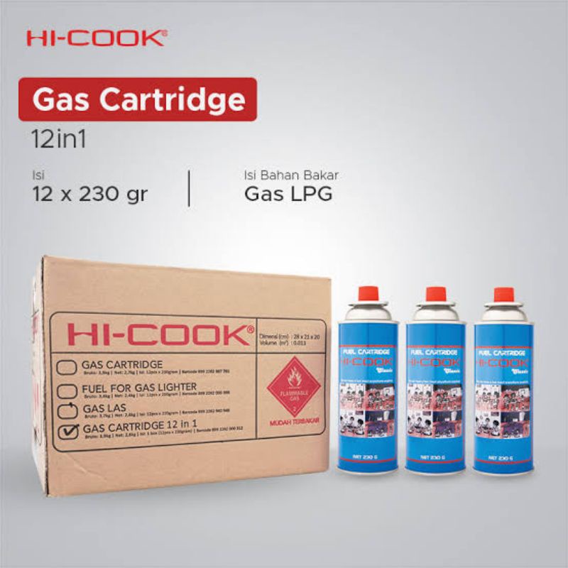 Gas Hi Cook | Gas Portable | Gas Tabung (Khusus Jawa &amp; Madura)