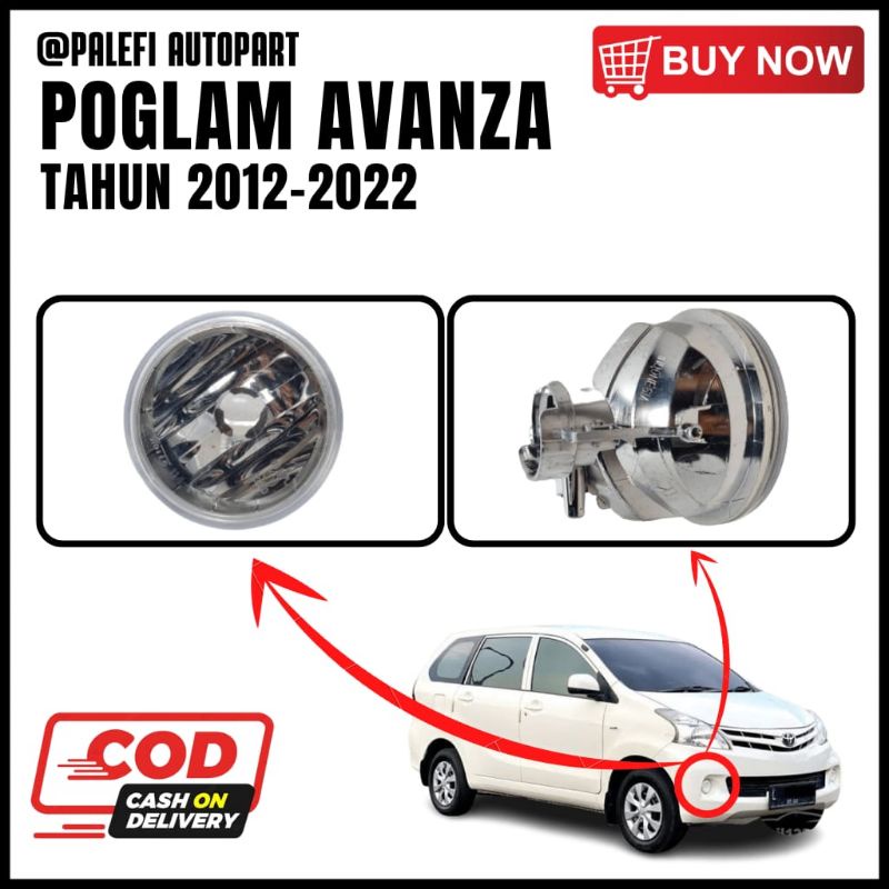FOGLAMP / LAMPU KABUT MOBIL TOYOTA  AVANZA Tahun 2012 2013 2014 2015 2016 2017 2018 2019 2020 2021