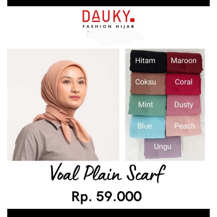 VOAL PLAIN SCARF DAUKY