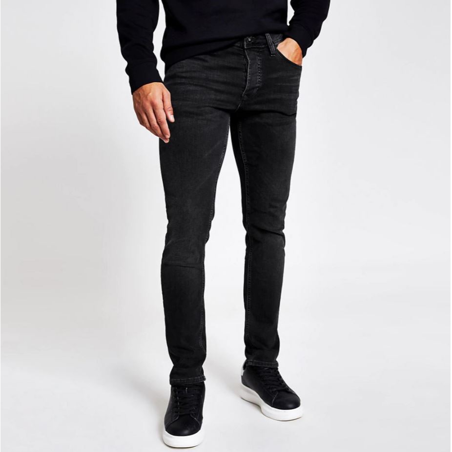 Celana jeans pria panjang slim fit skiny levis hitam pensil standar reguler jumbo