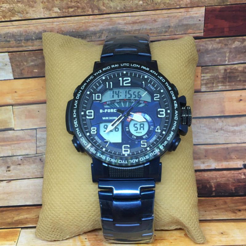 jam tangan pria D force double time DFDTRB003